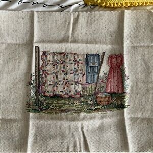 Laundry Scene Cross Stitch